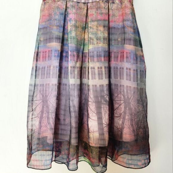 Cynthia Steffe Fit/Flare‎ Cityscape Print Dress - Picture 4 of 14